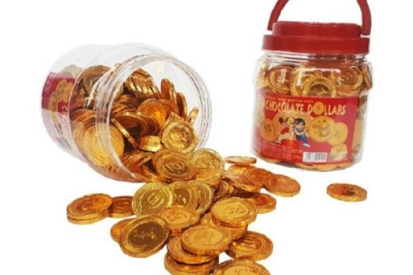 Confectionery Chocolate Dollars (Jar) 2 ~item/2023/4/19/chocolatedolar1